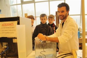 Les collégiens sont partis à la découverte des grands phénomènes météorologiques. Photo M.L.B.